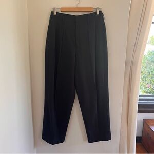 Madewell Black Pleated Carrot  Pants NWT sz 6